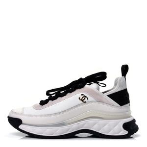 Chanel Wmns Velvet Calfskin & Mixed Fibers Sneaker 'Ivory'